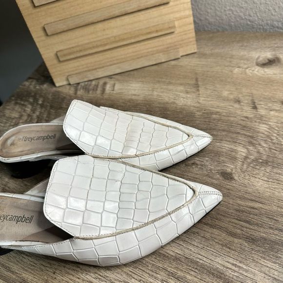 Jeffrey Campbell White Novit Pointed Toe Mules Size 7 - Picture 4 of 13